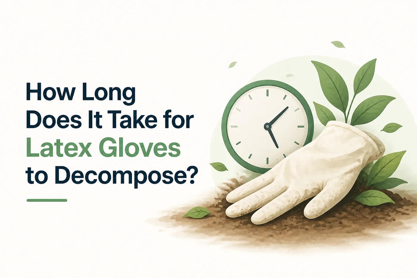 Latex gloves decomposing in soil over time